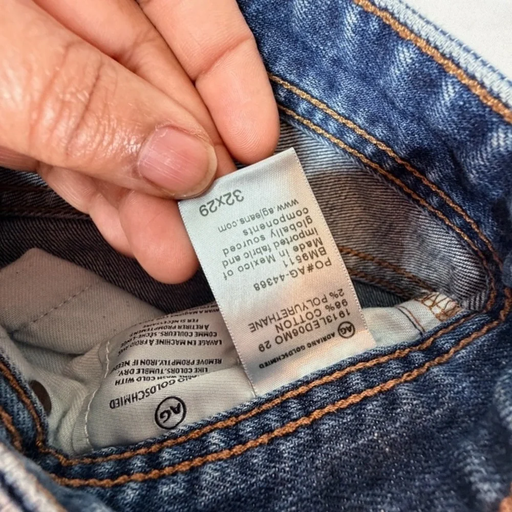 AG Adriano Goldschmied B-Type II Straight Leg Jeans Blue Mens 33x31